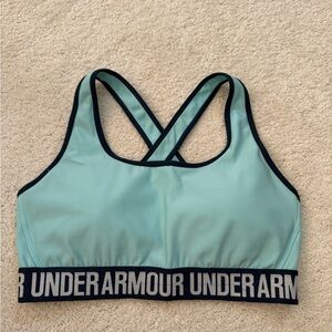 Under Armour Women's Sports Bra - Light Blue (pads included)